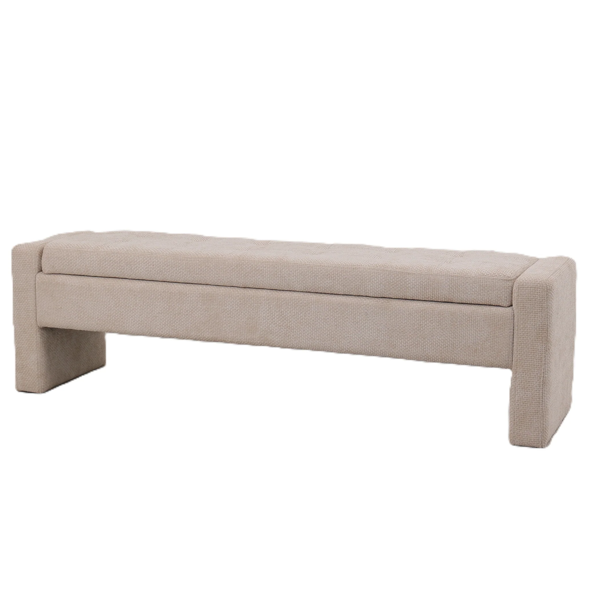 Sidney Opbergbank 160 cm – Bank met Opbergruimte (Cream & Stone) - Afbeelding 7