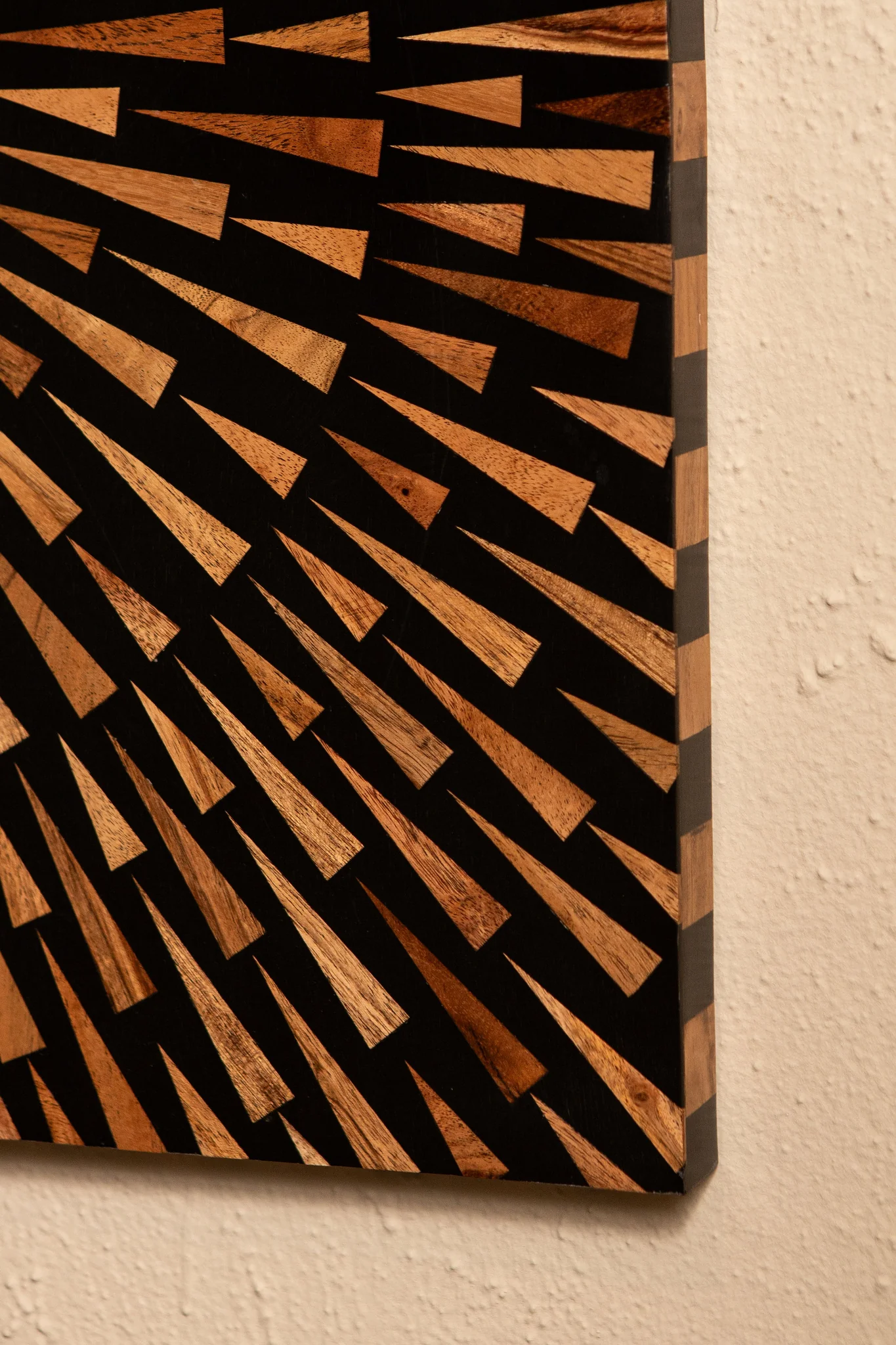 Vierkant wandpaneel Rdie S bruin MDF rond patroon - Afbeelding 3