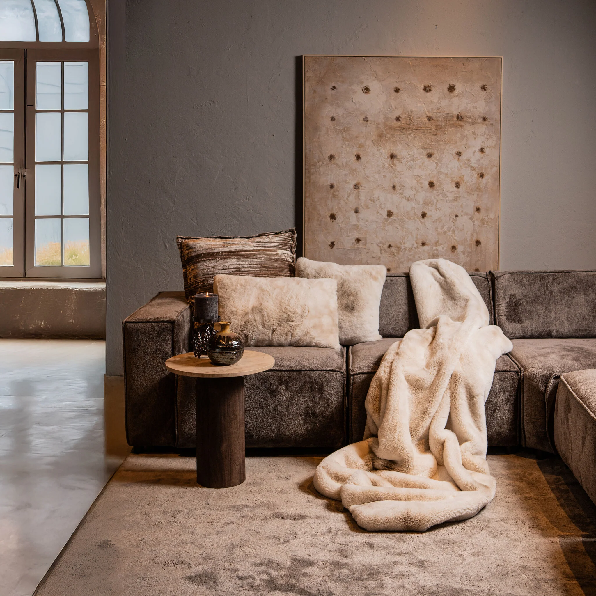 PTMD Linde Plaid – Crème (220x240 cm) - Afbeelding 4