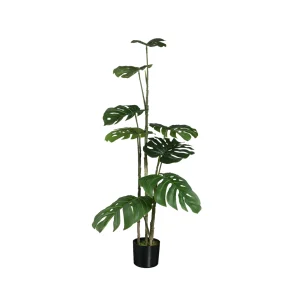 Kunst Monstera Plant 120 cm – Grote Kunstplant Groen – Inclusief Pot