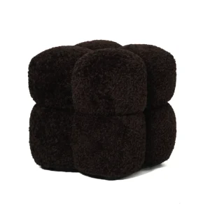 Poef Teddy Bruin stof hout