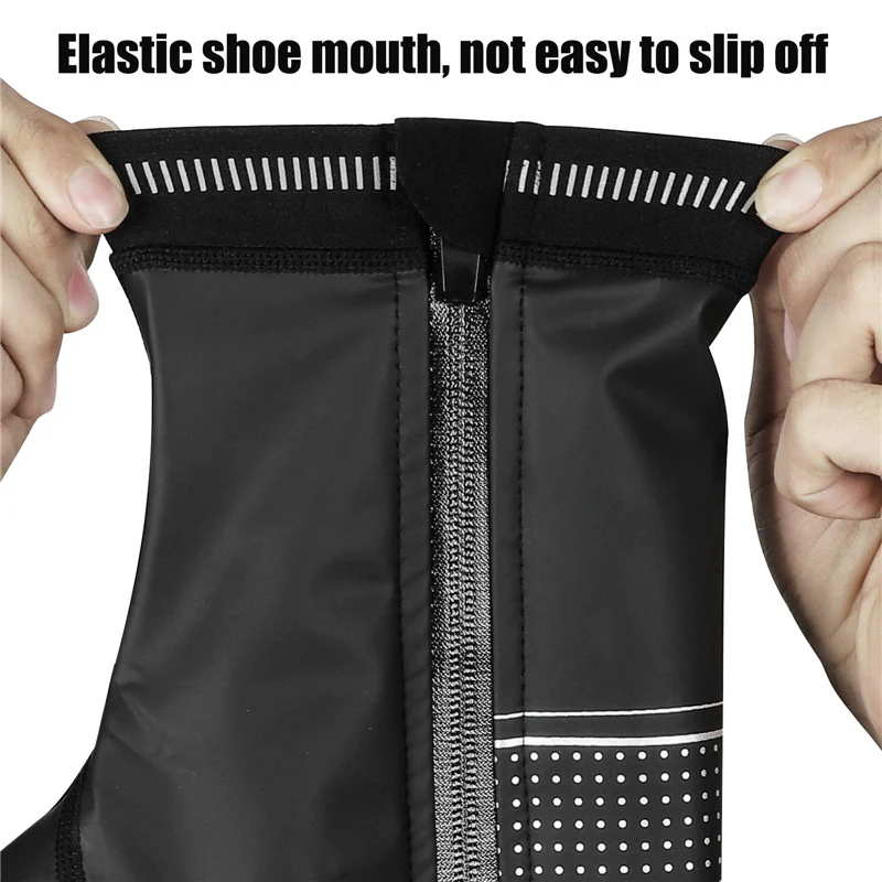 Fietsschoenovertrek Zwart - Reflecterend & Winddicht & Waterdicht - Ideaal voor Fietsers - Afbeelding 5