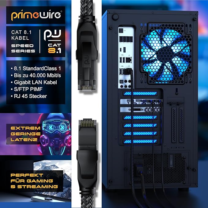 Netwerkkabel - 2 Meter - Zwart - 40 Gbps - CAT 8 - Afbeelding 3