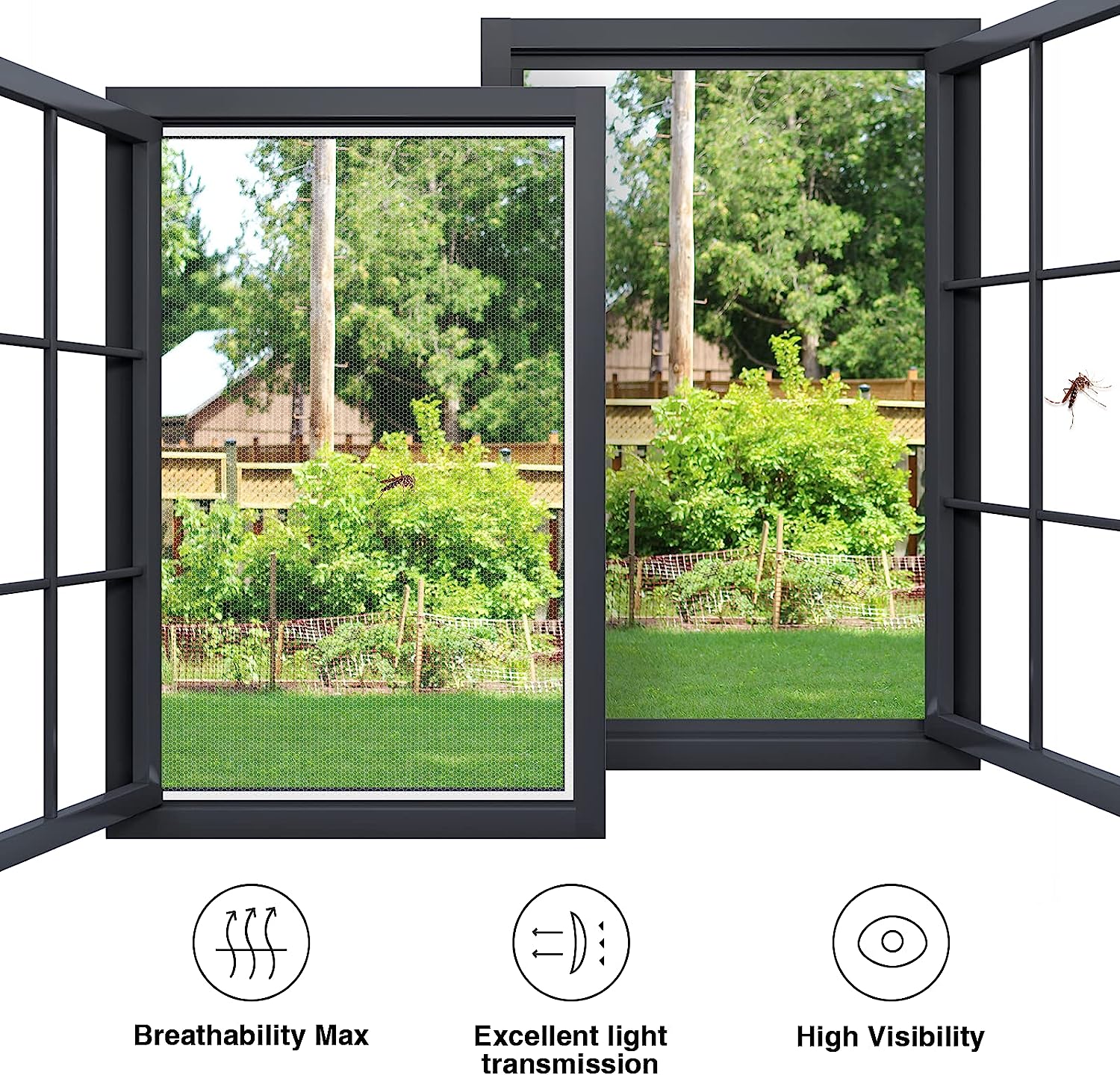 Universele Raamhor - Set van 3 - 130x150 cm - Wit - Afbeelding 9