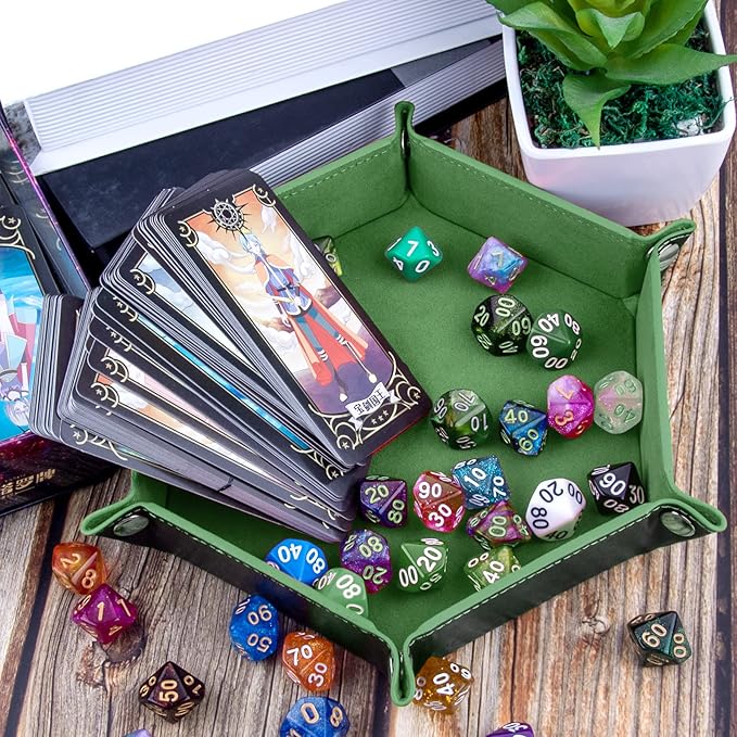 Dobbelstenenbakjes Set – 2 stuks - Opvouwbaar leer en fluweel - Afbeelding 6