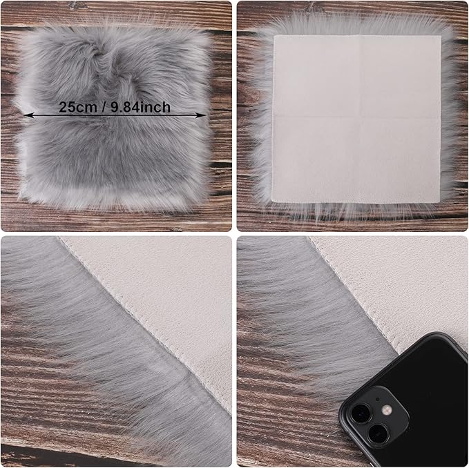 Tapijt Mini – 25 CM - Zacht en Luxe Accent voor je Huis - Grijs - Afbeelding 8