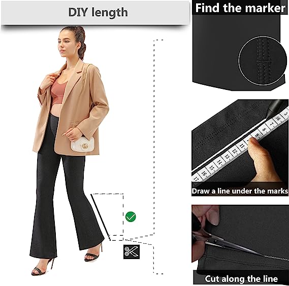 Bootcut Yogabroek met zijzakken voor dames - Hoog Getailleerd - Afbeelding 6