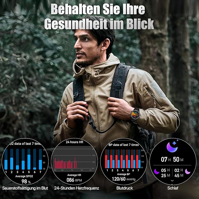 Smartwatch - AMOLED - Bellen - 60 dagen accu - Waterdicht - Afbeelding 8