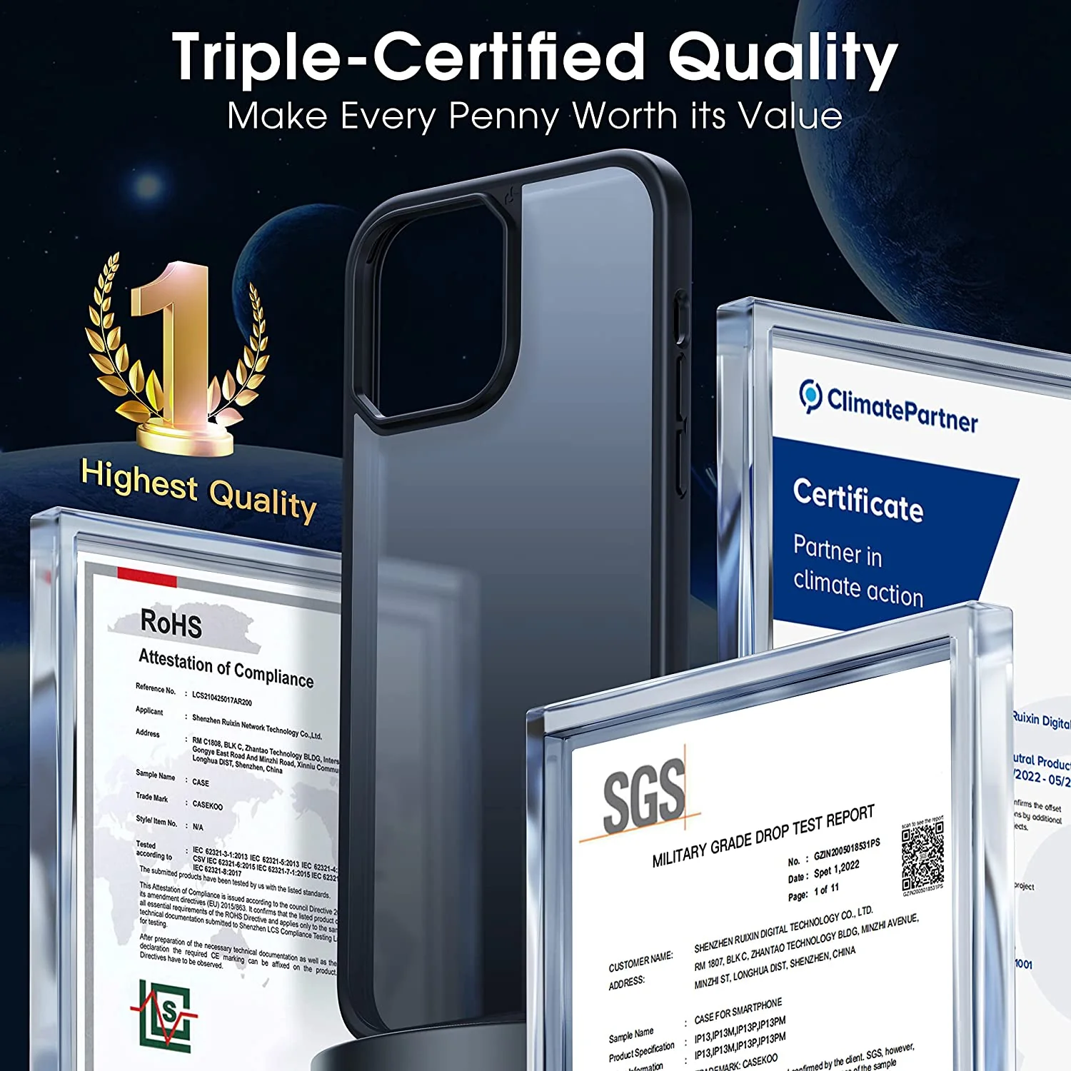 Telefoonhoesje - Geschikt voor iPhone 13 Pro Max - Schokbestendig - Anti-vingerafdruk - Anti-kras - Dunne Slim Fit - Transparant - Afbeelding 3