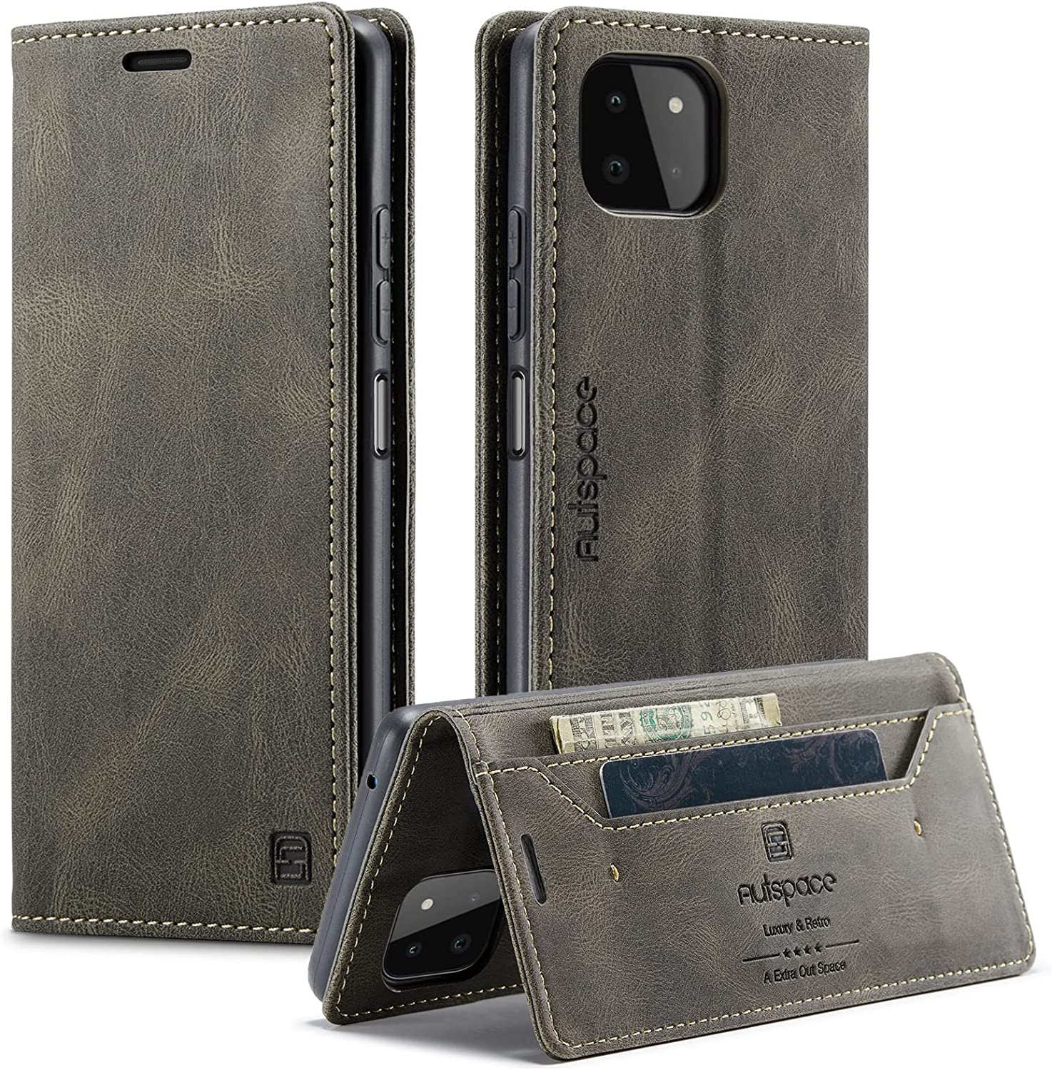 Luxe PU-Leren Telefoonhoes geschikt voor Samsung Galaxy A22 5G/F42 5G - Elegant en Praktisch - Afbeelding 2