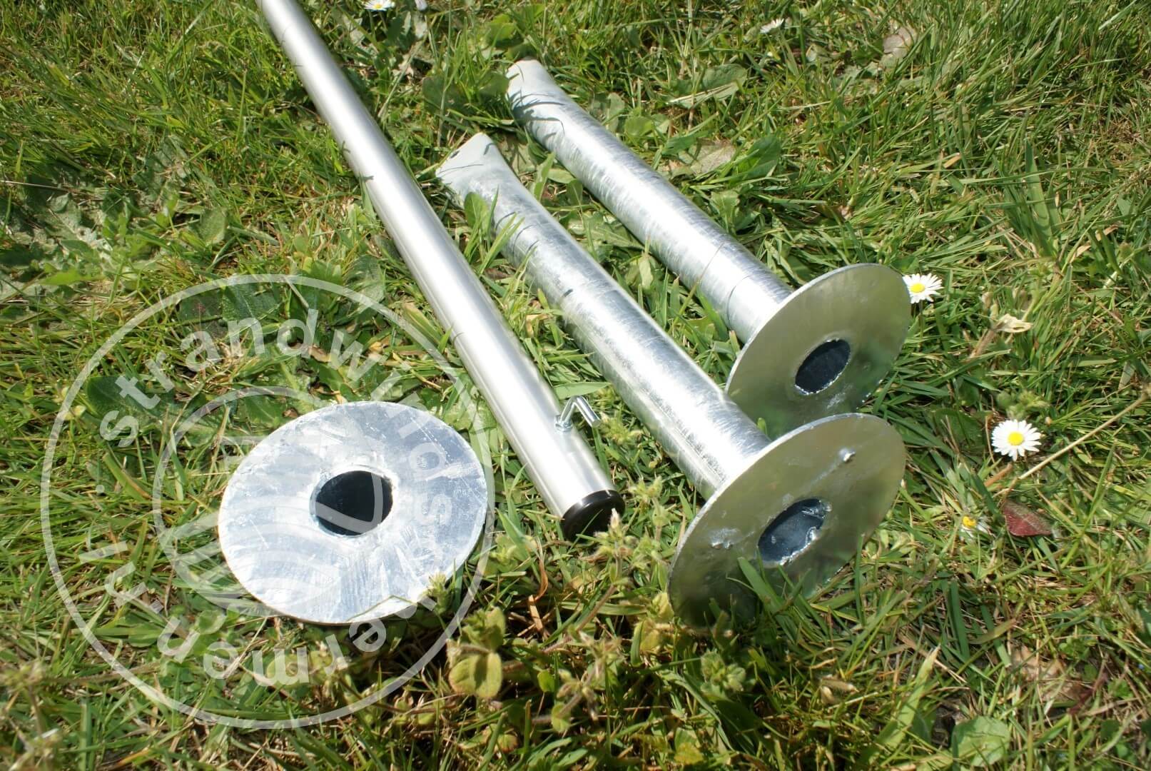 Grondanker 6 stuks van gegalvaniseerd Staal voor Windschermstok - Afbeelding 5