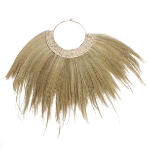Rotan raffia wanddecoratie