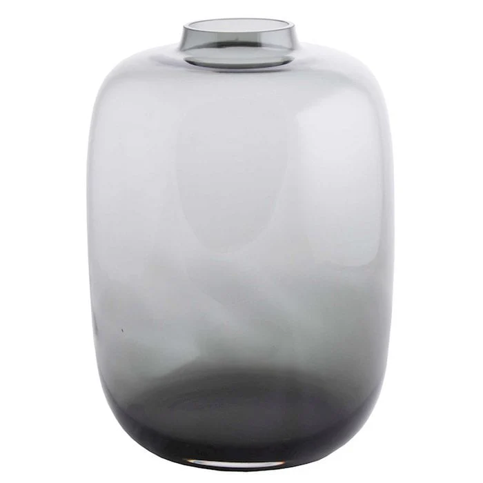 Kara Grey vaas glas modern grijs verschillende maten Ø17-32,5 cm stijlvolle bloemenvaas voor binnen - Afbeelding 6