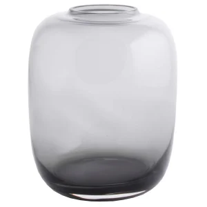 Kara Grey vaas glas modern grijs verschillende maten Ø17-32,5 cm stijlvolle bloemenvaas voor binnen
