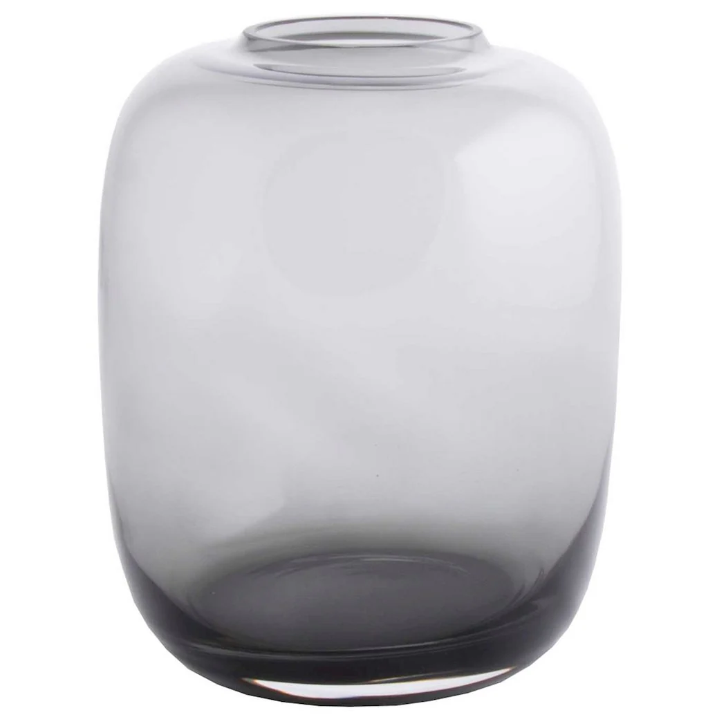 Kara Grey vaas glas modern grijs verschillende maten Ø17-32,5 cm stijlvolle bloemenvaas voor binnen