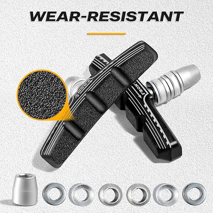 Fietsremblokken met Vervangingsindicator - 2 Paar, Stil en Efficiënt - Afbeelding 6