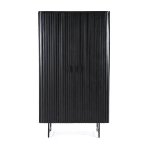 Kabinet Remi – mangohout & metaal zwart 2 deuren