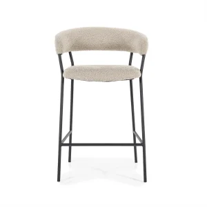 Barstoel Luka – polyester & metaal taupe copenhagen