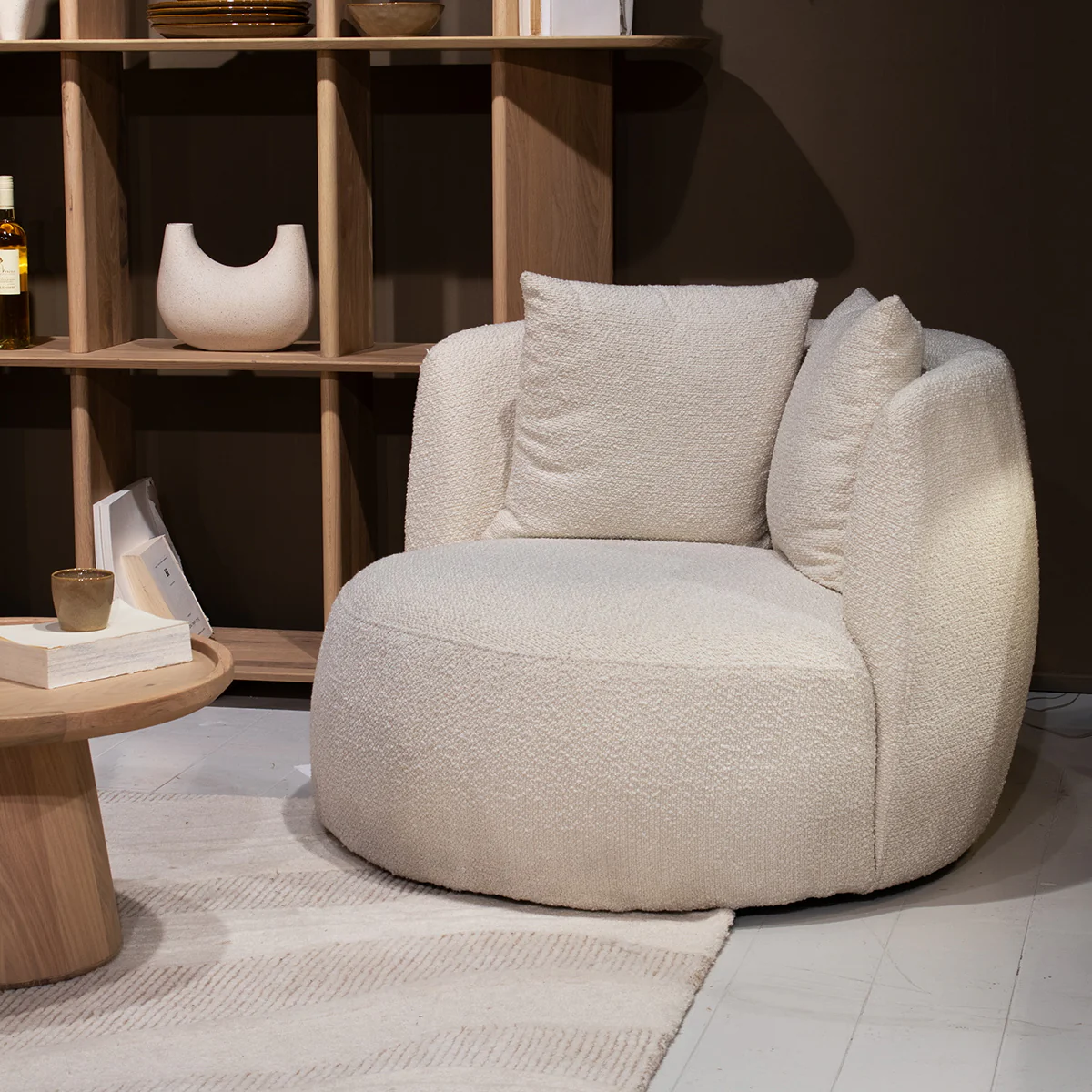 Fauteuil Louis – stof beige spark - Afbeelding 3