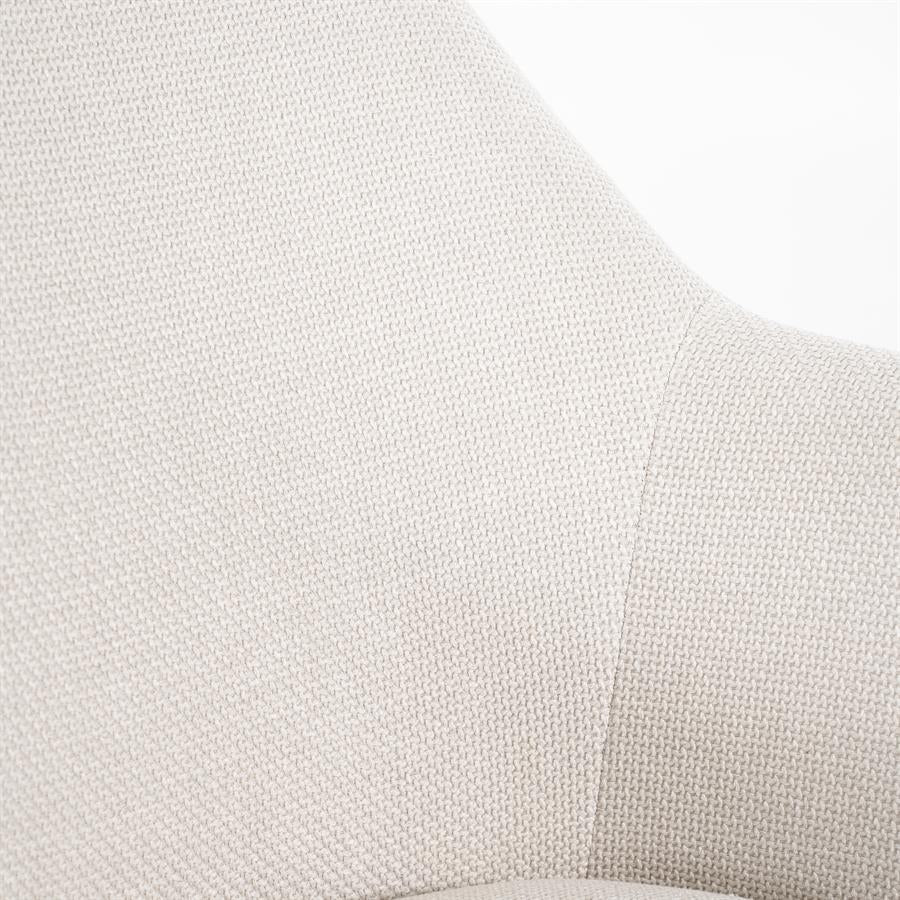 Stoel Paul – polyester & metaal beige linea - Afbeelding 8