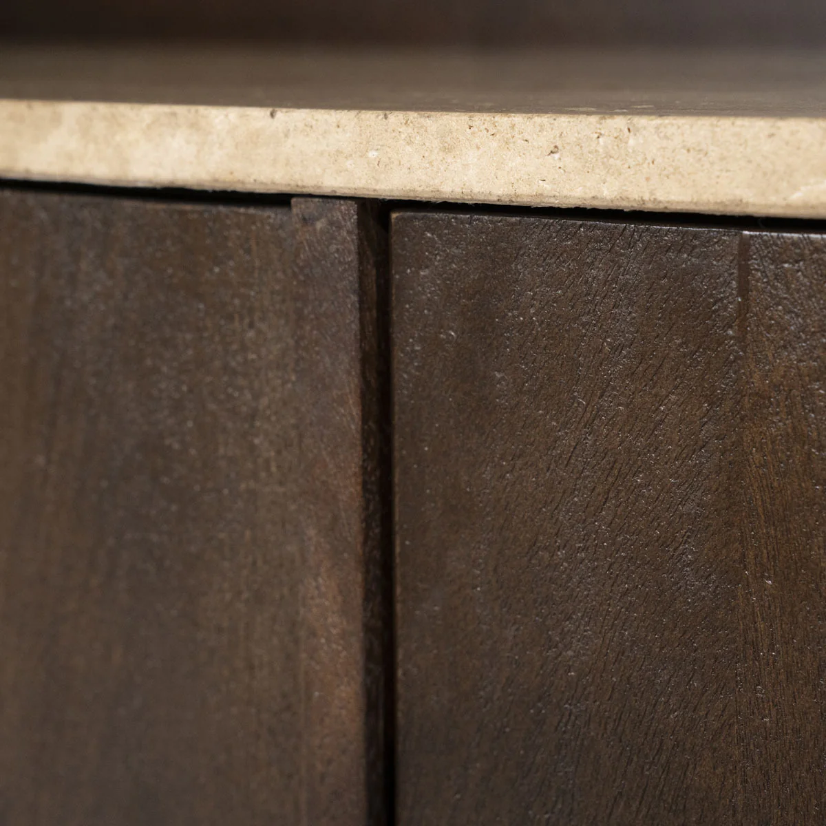 Boekenkast Lio – mangohout & travertin beige groot - Afbeelding 6