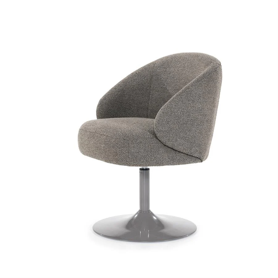 Stoel Ruben – stof & metaal bruin bogda - Afbeelding 4