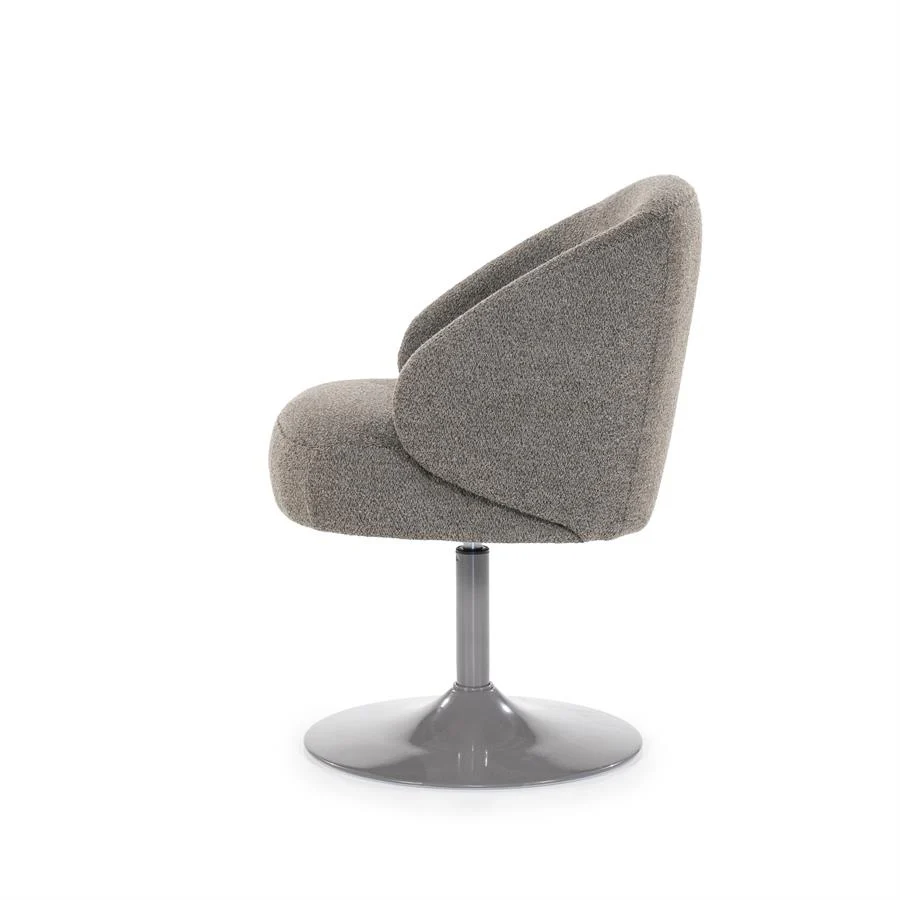 Stoel Ruben – stof & metaal bruin bogda - Afbeelding 5