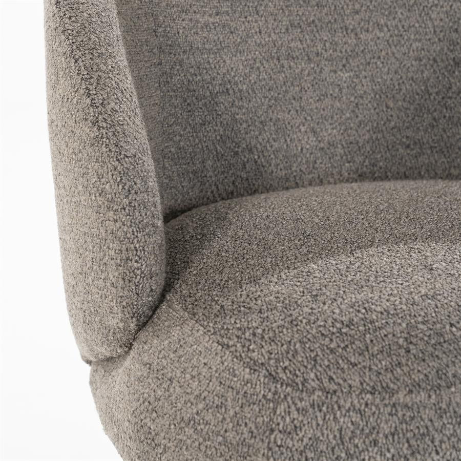 Stoel Ruben – stof & metaal bruin bogda - Afbeelding 8