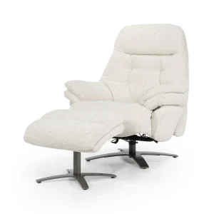 Fauteuil Caleb – stof & ijzer beige salerno