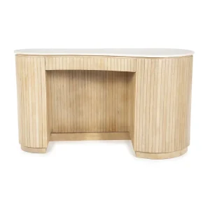 Bureau Kira – mangohout & marmer wit