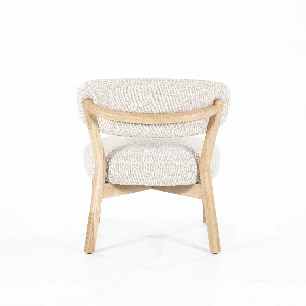 Fauteuil Mikky – stof & eikenhout naturel beige moon - Afbeelding 8