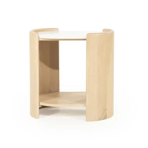 Bijzettafel Don – eiken & marmer naturel