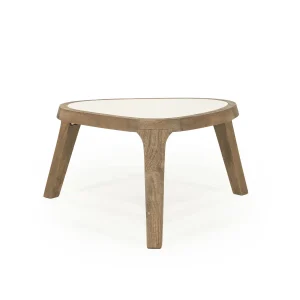 Salontafel Fred – mangohout & marmer bruin small