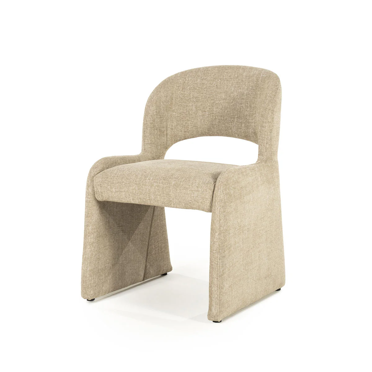 Stoel Odette – stof & metaal taupe serene