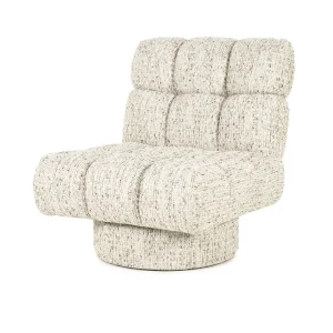 Fauteuil Fenna – stof & hout beige vive