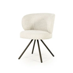 Stoel Jayson – stof & metaal beige blythe