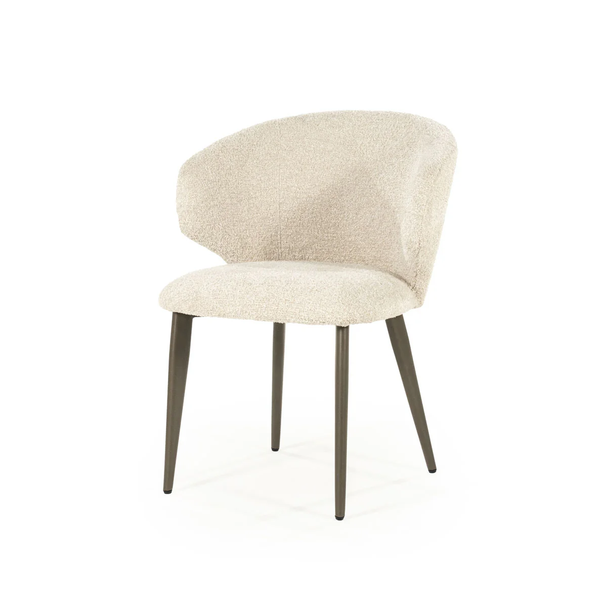 Stoel Mateo – stof & metaal beige niata - Afbeelding 2