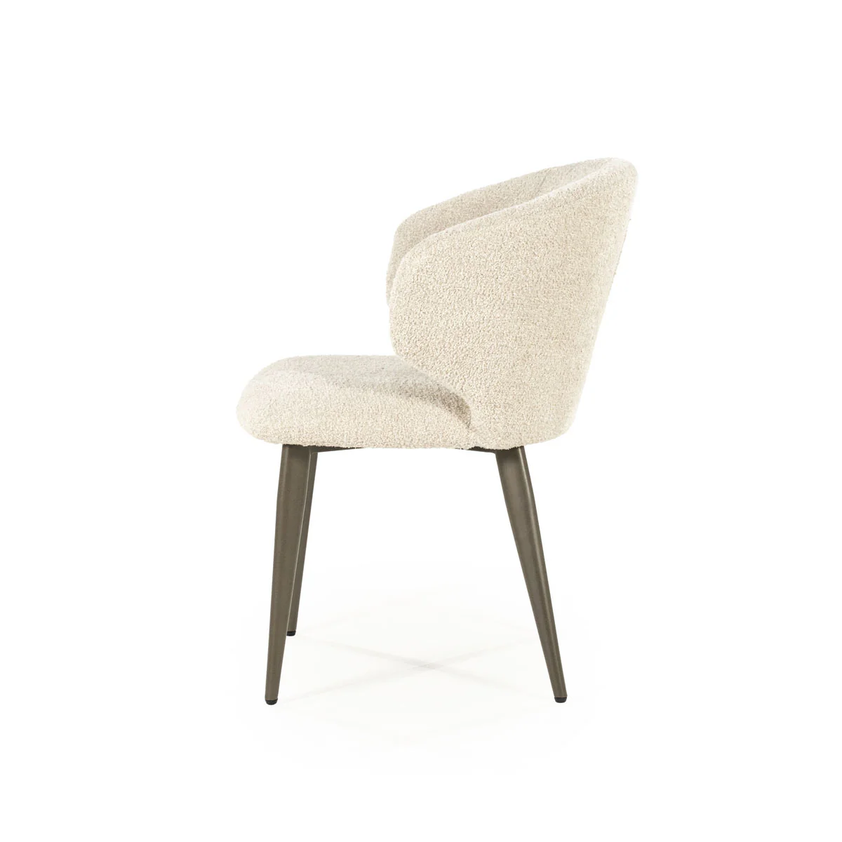 Stoel Mateo – stof & metaal beige niata - Afbeelding 3