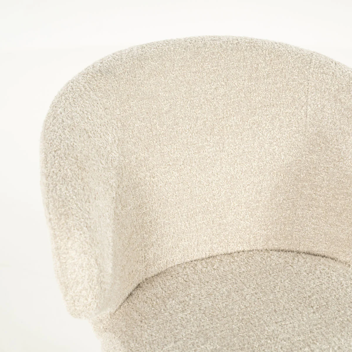 Stoel Mateo – stof & metaal beige niata - Afbeelding 6