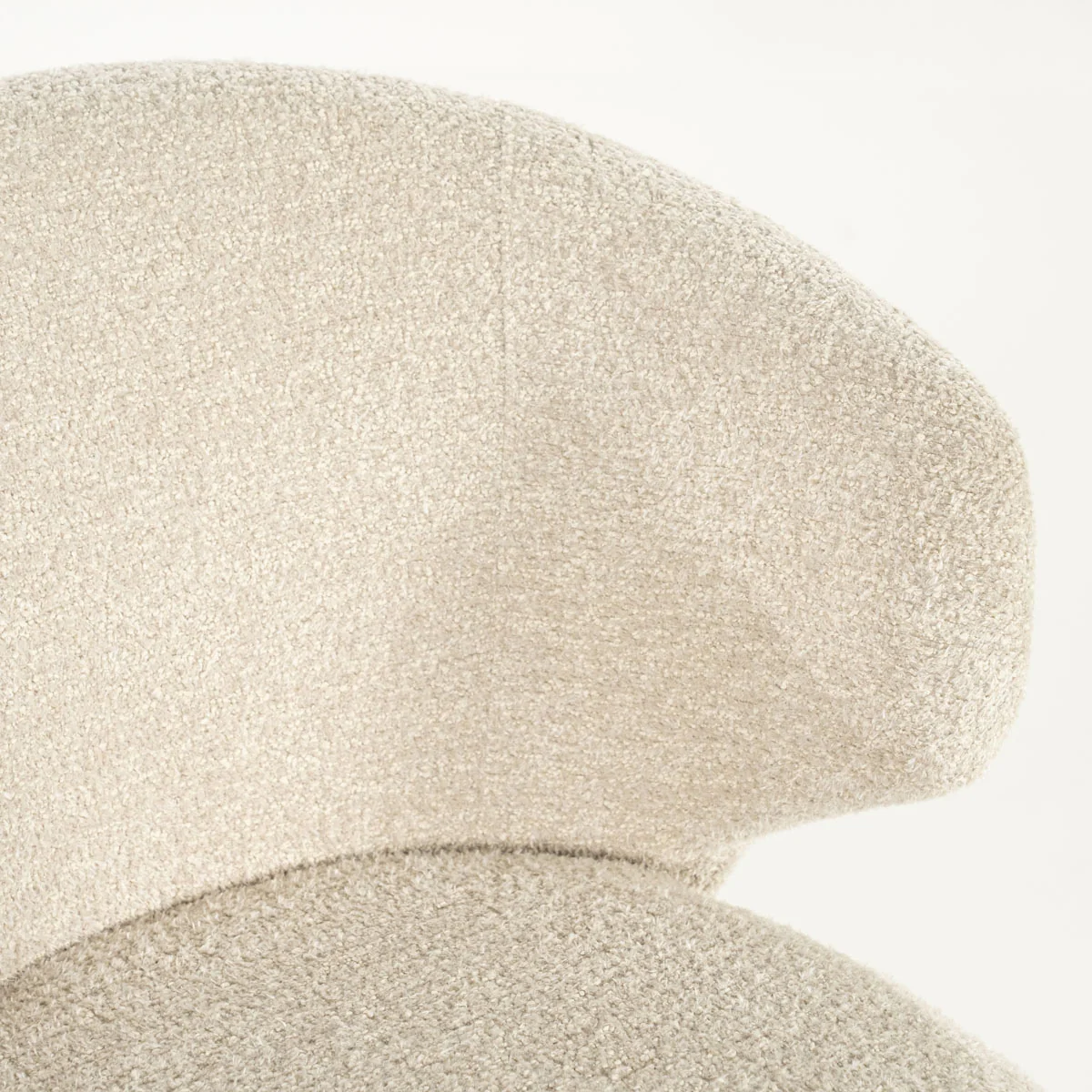 Stoel Mateo – stof & metaal beige niata - Afbeelding 7