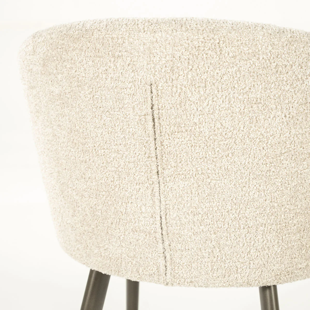 Stoel Mateo – stof & metaal beige niata - Afbeelding 8