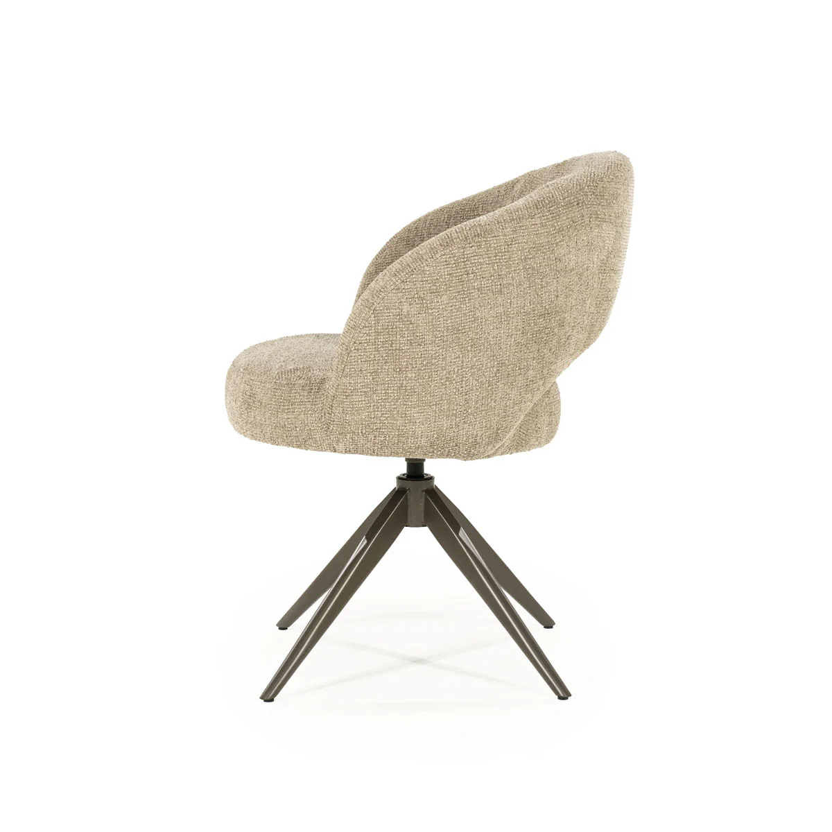 Stoel Alissa – stof & metaal taupe oro - Afbeelding 4