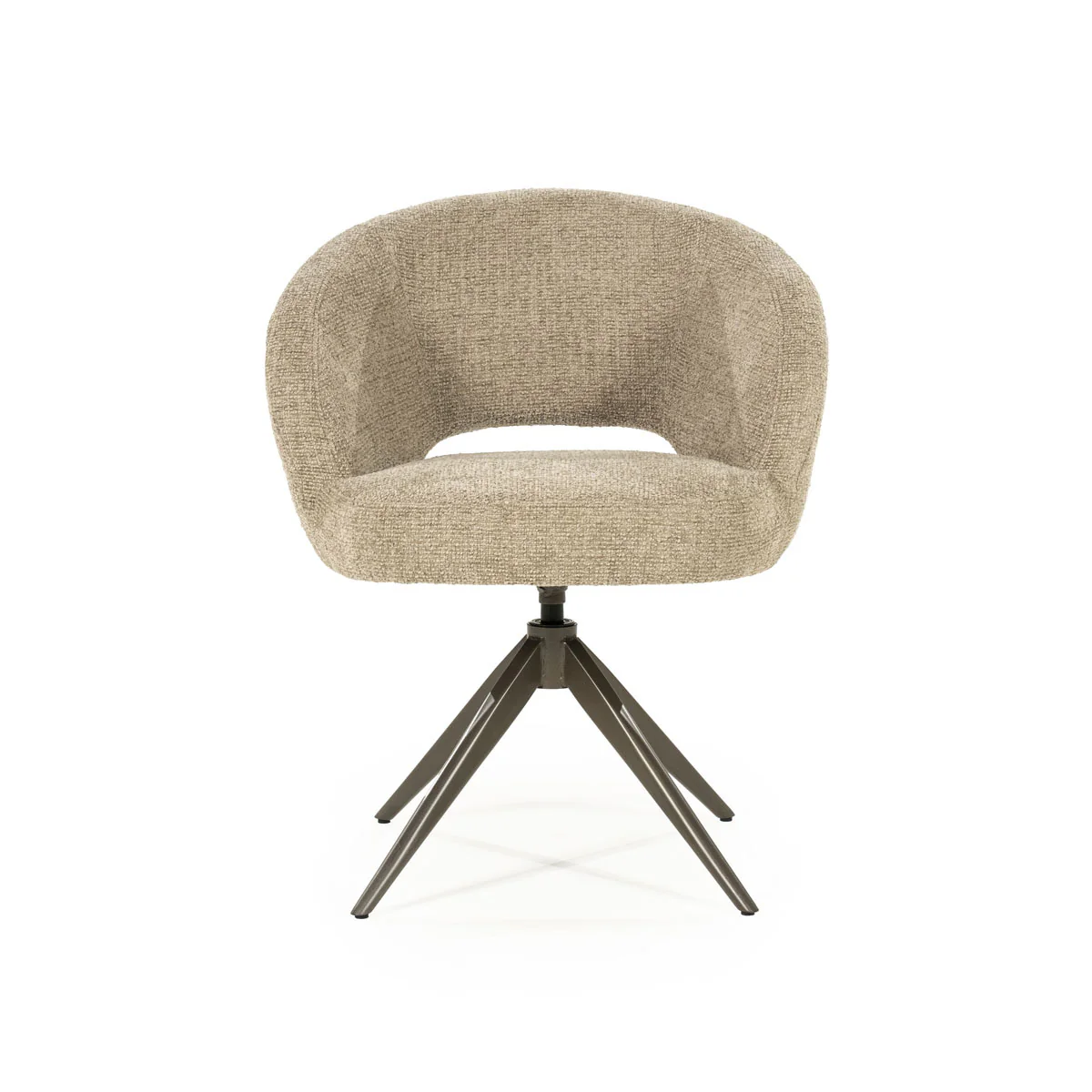 Stoel Alissa – stof & metaal taupe oro - Afbeelding 5