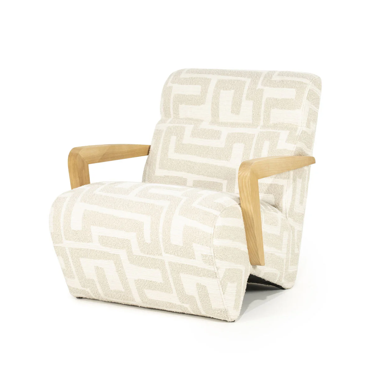 Fauteuil Olek – stof & hout beige libre - Afbeelding 2