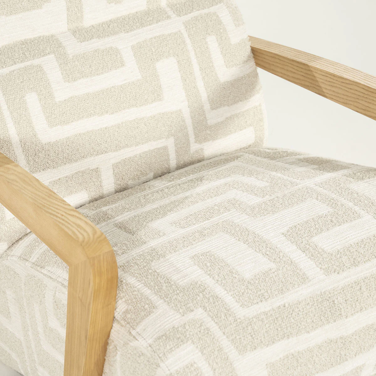 Fauteuil Olek – stof & hout beige libre - Afbeelding 8