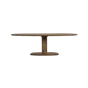 Ovaal eettafel Coco – mangohout lichtbruin 240×110cm