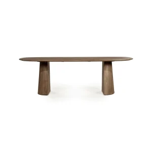 Eettafel Lune – mangohout lichtbruin 240×105cm