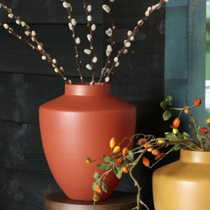 Tugela Rusty vaas – Mondgeblazen designvaas in roestkleur