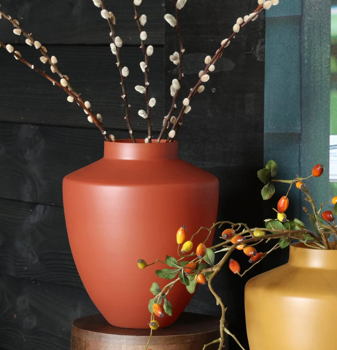 Tugela Rusty vaas – Mondgeblazen designvaas in roestkleur