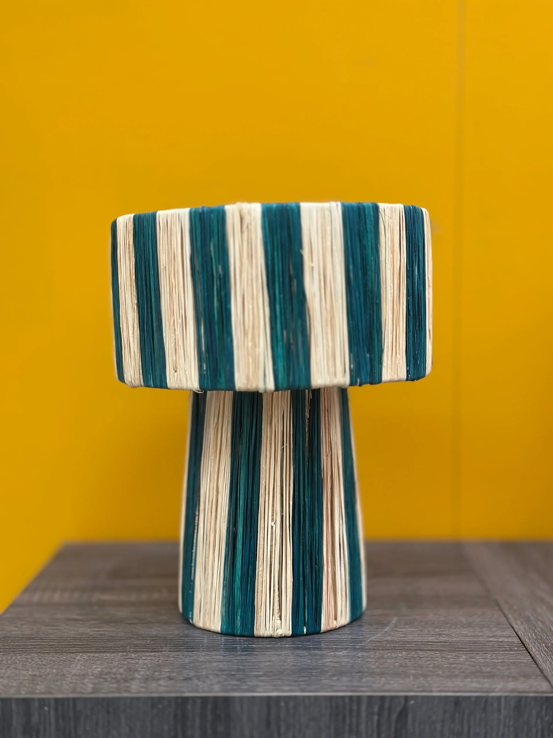 Marokkaanse raffia tafellamp - Afbeelding 5